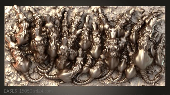 Базы (Скавены визжат, BASES_15050) 3D модель для ЧПУ станка