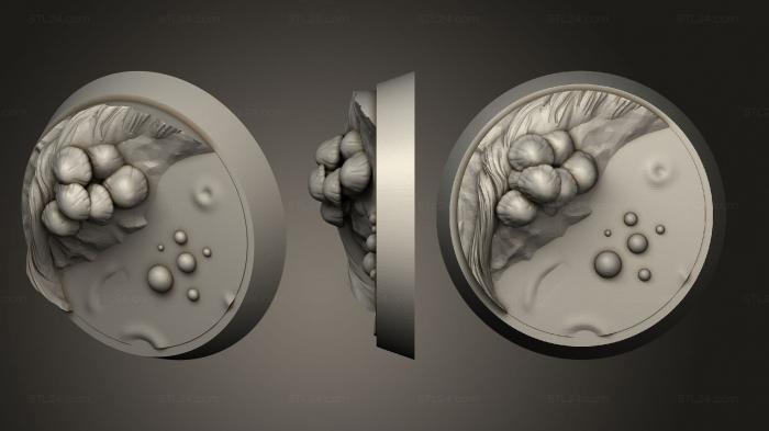 Bases (Bases v3 Round 25mm ver4, BASES_1612) 3D models for cnc