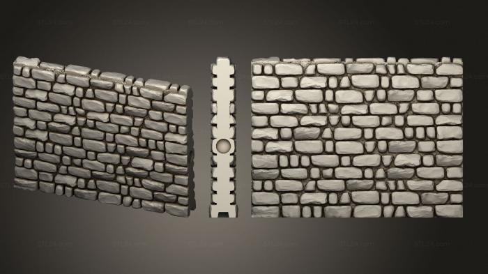 Базы (Кирпичная стена, кирпичные стены, полная кирпичная стена, BASES_1829) 3D модель для ЧПУ станка