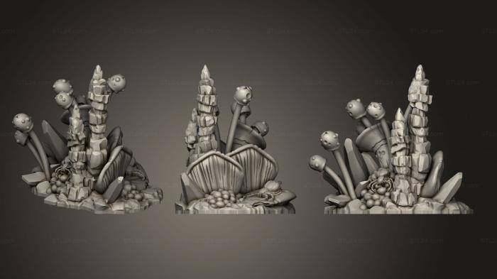 Bases (cave fungi pre Elf Command Female, BASES_1885) 3D models for cnc