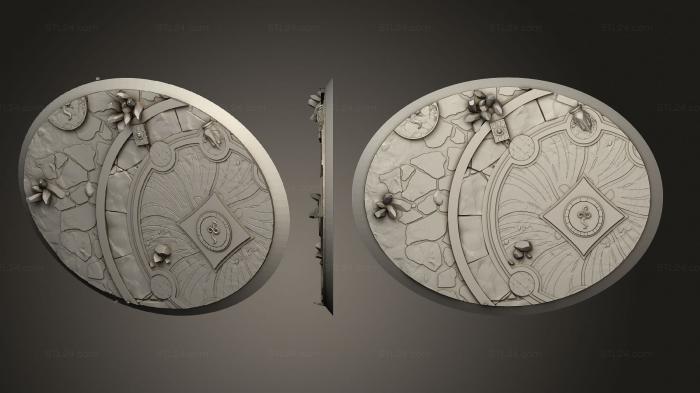 Bases (Change Daemons Round 105mm 70mm 1 002, BASES_1897) 3D models for cnc