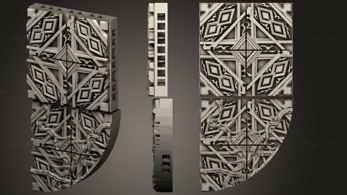 Базы (Плитка Церкви Космического Ужаса 2x2 C 002, BASES_2101) 3D модель для ЧПУ станка