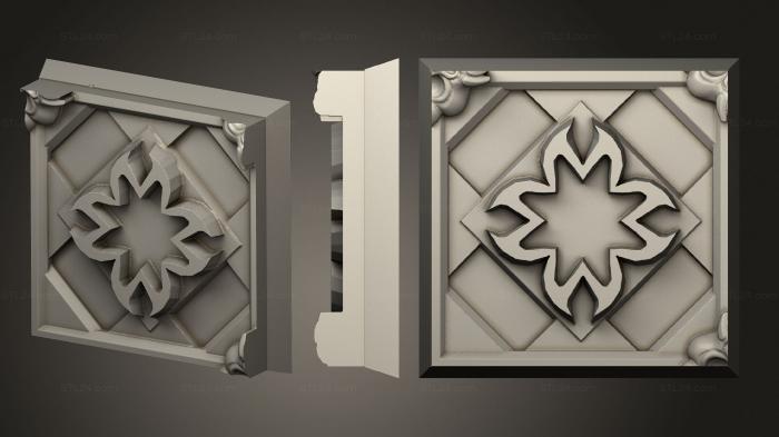 Bases (Cosmic Horror square 25mm B, BASES_2122) 3D models for cnc