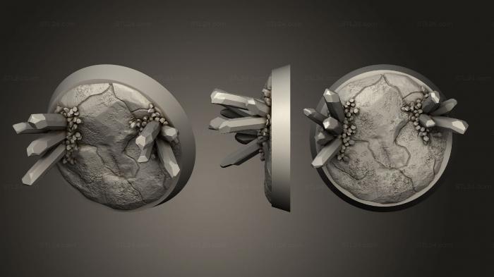 Базы (Кристаллический магнит с круглым основанием 32 мм V1, BASES_2176) 3D модель для ЧПУ станка