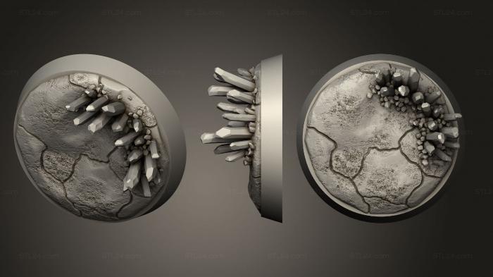 Базы (Кристаллический магнит с круглым основанием 32 мм V4, BASES_2179) 3D модель для ЧПУ станка