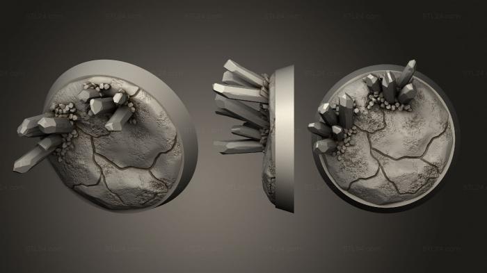 Bases (Crystal 32mm round base magnet V5, BASES_2180) 3D models for cnc