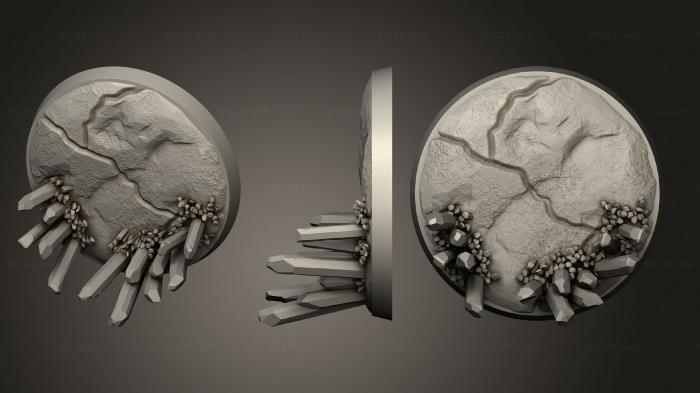 Базы (Кристаллический магнит с круглым основанием 50 мм, BASES_2184) 3D модель для ЧПУ станка