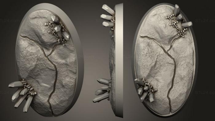 Базы (Магнит с овальным основанием из кристалла 60x35 мм, BASES_2188) 3D модель для ЧПУ станка