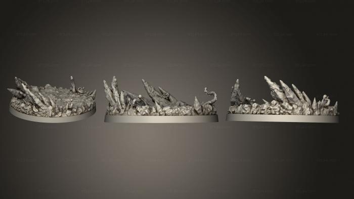 Bases (Dark Gods Base 60mm, BASES_2521) 3D models for cnc