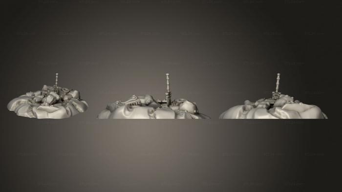 Базы (Мертвое Тело Бронированного Воина 2 001, BASES_2524) 3D модель для ЧПУ станка