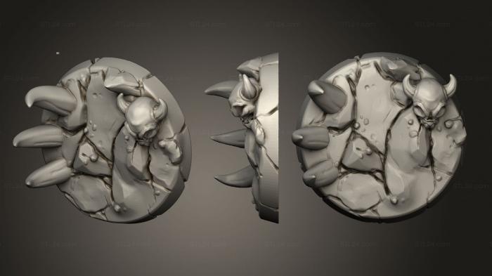 Bases (Demon Hunter Bases 25mm b, BASES_2537) 3D models for cnc