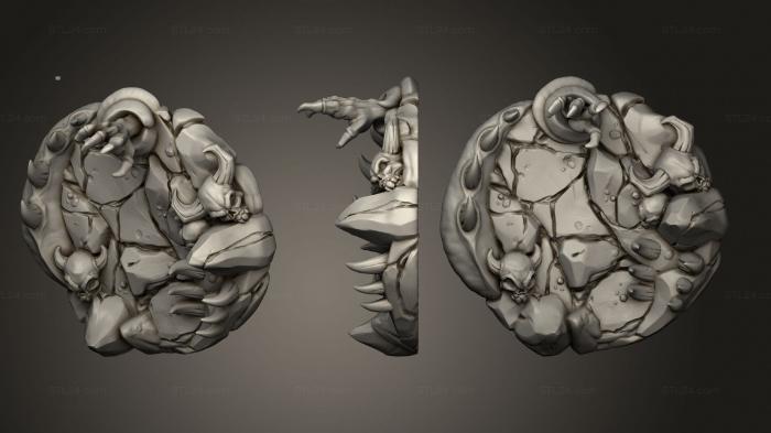 Bases (Demon Hunter Bases 50mm, BASES_2539) 3D models for cnc