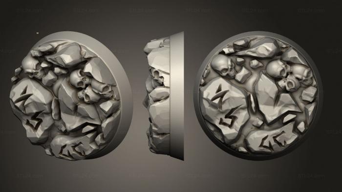 Bases (Depths of Hell Circle 25mm B, BASES_2541) 3D models for cnc