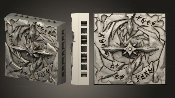 Базы (Напольная плитка Deeps of Hell Demon Со Спиралью, BASES_2548) 3D модель для ЧПУ станка