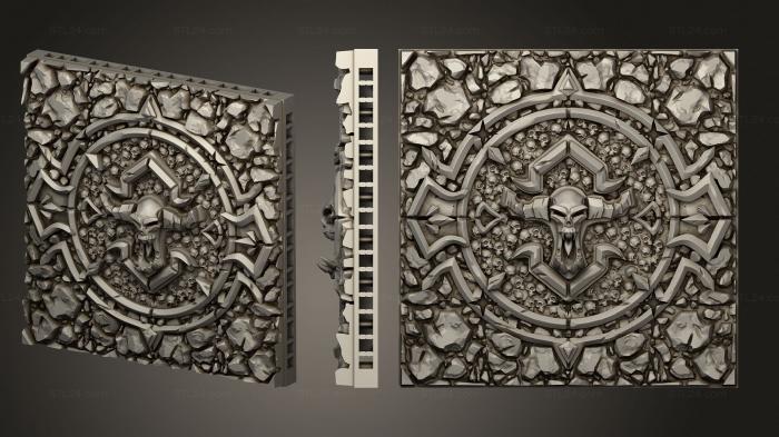 Bases (Depths of Hell Demon Floor Tiles E Ornamental, BASES_2554) 3D models for cnc