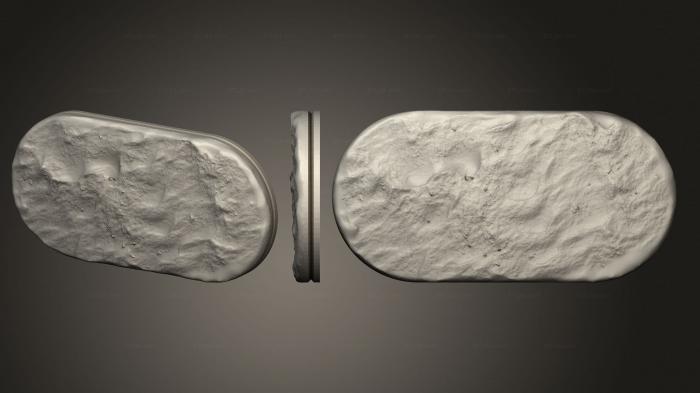 Базы (Империя Знойных Песков Овальный Сухой Песок 1х2, BASES_2855) 3D модель для ЧПУ станка