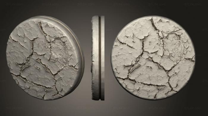 Bases (Empire of Scorching Sands Round Cracked Earth 1, BASES_2859) 3D models for cnc