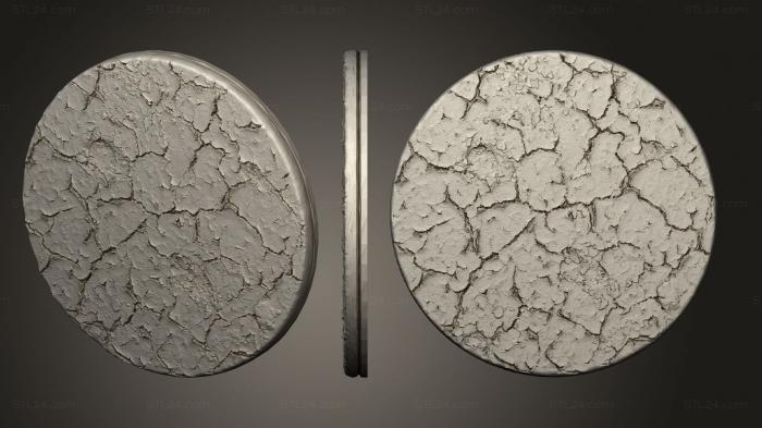 Bases (Empire of Scorching Sands Round Cracked Earth 2, BASES_2860) 3D models for cnc