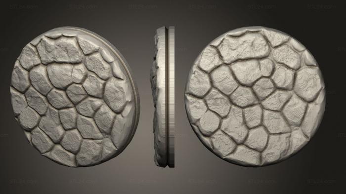 Bases (Empire of Scorching Sands Round Cracked Sand 1, BASES_2861) 3D models for cnc
