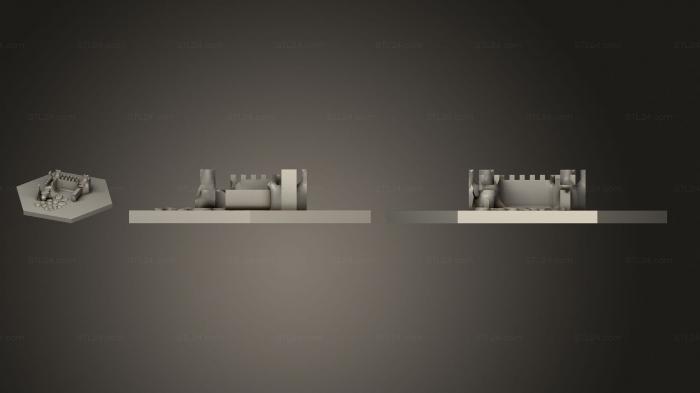Базы (Набор плиток empires buildings Разрушен Cae Tile1a, BASES_2876) 3D модель для ЧПУ станка