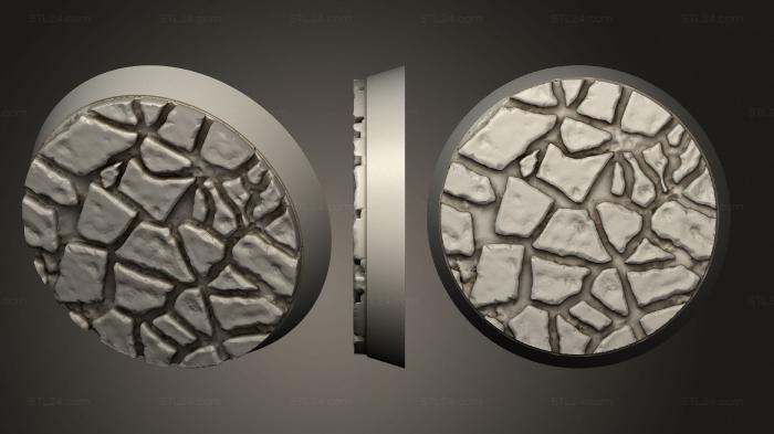 Базы (Магнит с круглым основанием из каменной плиты 32 мм V2, BASES_2968) 3D модель для ЧПУ станка
