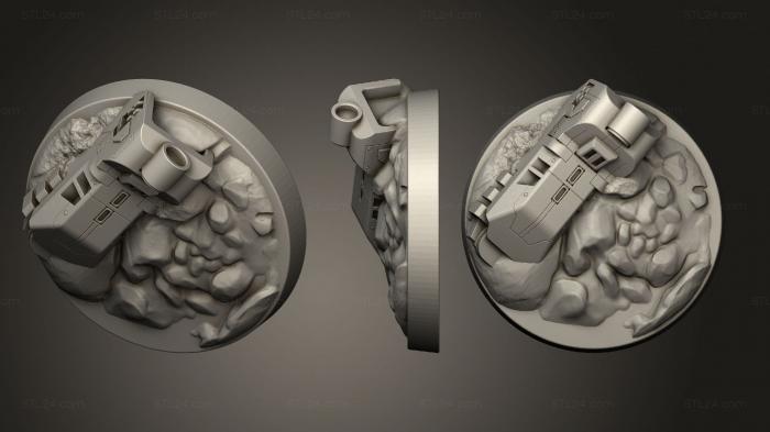 Bases (Foundry Quest 25mm Base 2, BASES_3052) 3D models for cnc