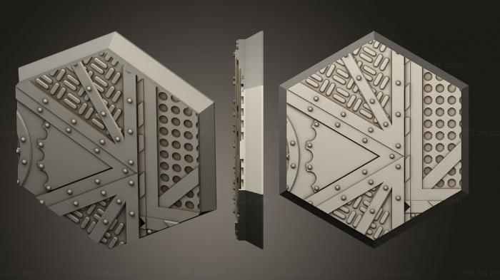 Bases (hexagonal 125p base indr 20, BASES_3259) 3D models for cnc