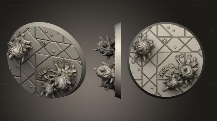 Bases (Hoardstone Lair Base Set 50mm A decorations, BASES_3389) 3D models for cnc