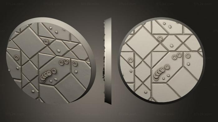 Bases (Hoardstone Lair Base Set 50mm A, BASES_3390) 3D models for cnc