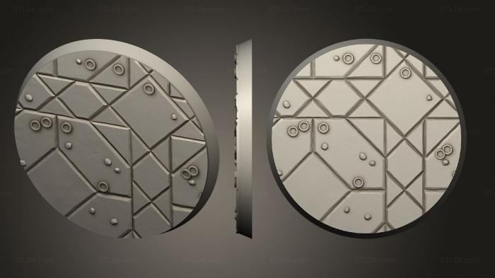 Bases (Hoardstone Lair Base Set 50mm B, BASES_3392) 3D models for cnc