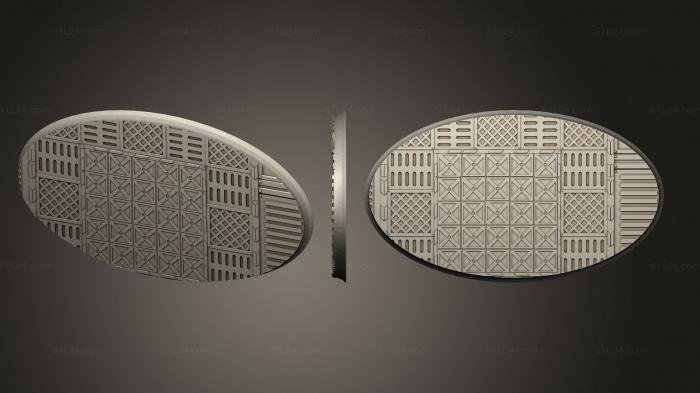 Базы (Промышленные базы дамоклов 1 овал 04, BASES_3509) 3D модель для ЧПУ станка