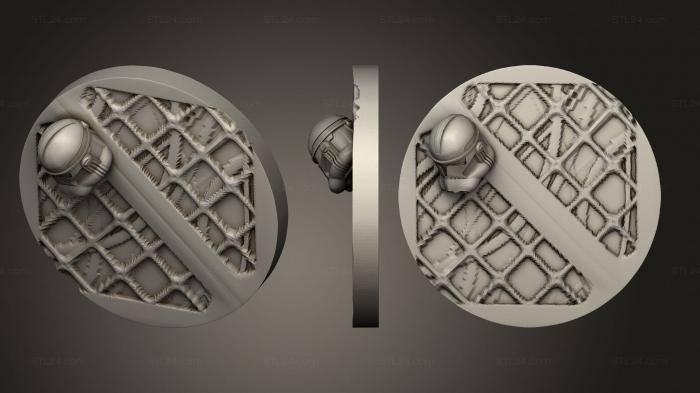 Базы (Промышленная плитка для шлема Miniatureclone, BASES_3538) 3D модель для ЧПУ станка