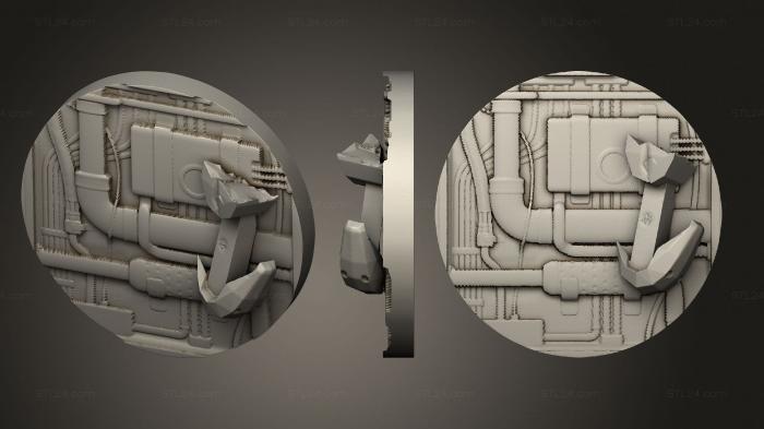 Базы (Промышленная миниатюрная дроидная плитка, BASES_3539) 3D модель для ЧПУ станка