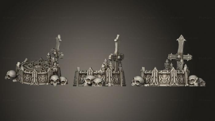 Bases (Midnight Curse Hero 25mm, BASES_3686) 3D models for cnc