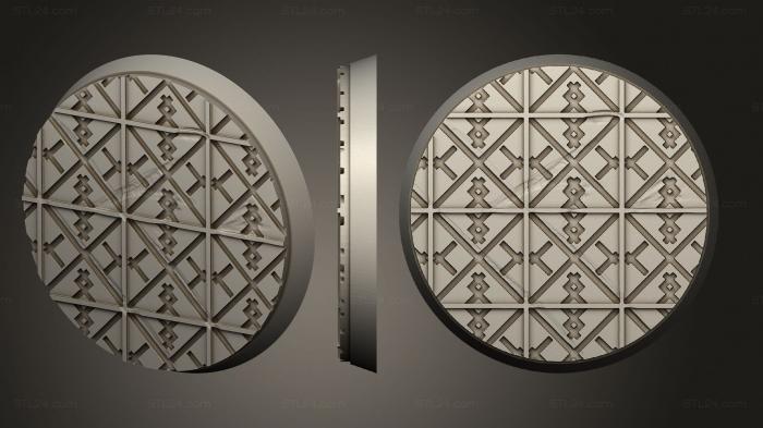 Bases (Miniatures bases 100mm 015, BASES_3709) 3D models for cnc