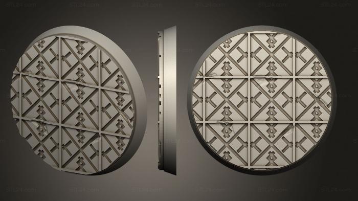 Bases (Miniatures bases 100mm 017, BASES_3711) 3D models for cnc