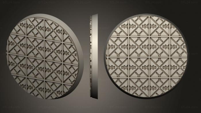 Bases (Miniatures bases 100mm 019, BASES_3712) 3D models for cnc