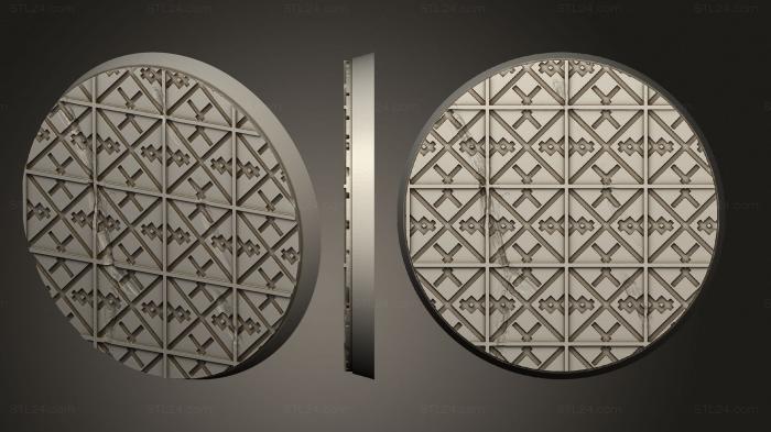 Bases (Miniatures bases 100mm 020, BASES_3713) 3D models for cnc