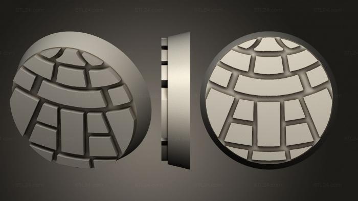 Базы (Мозаичный магнит с круглым основанием 25 мм, BASES_3734) 3D модель для ЧПУ станка