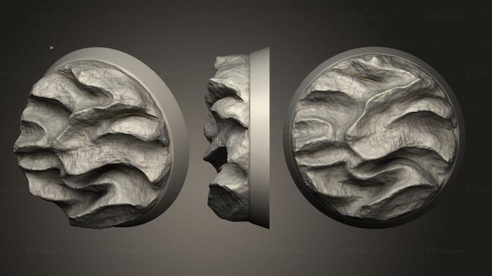 Bases (On Ancient Sands Circle 25mm B, BASES_3908) 3D models for cnc