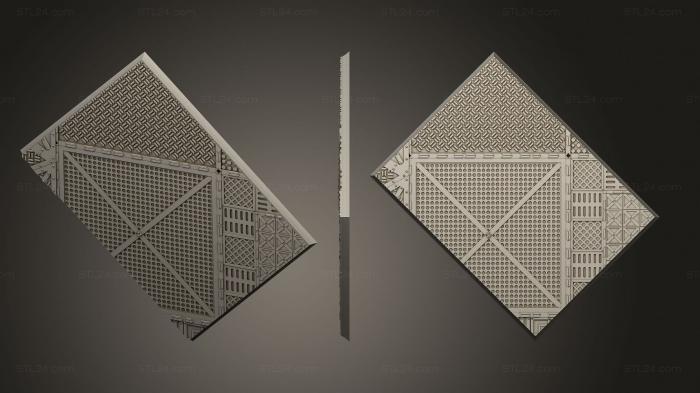 Базы (Прямоугольное основание 100x75 мм indr 02, BASES_4195) 3D модель для ЧПУ станка