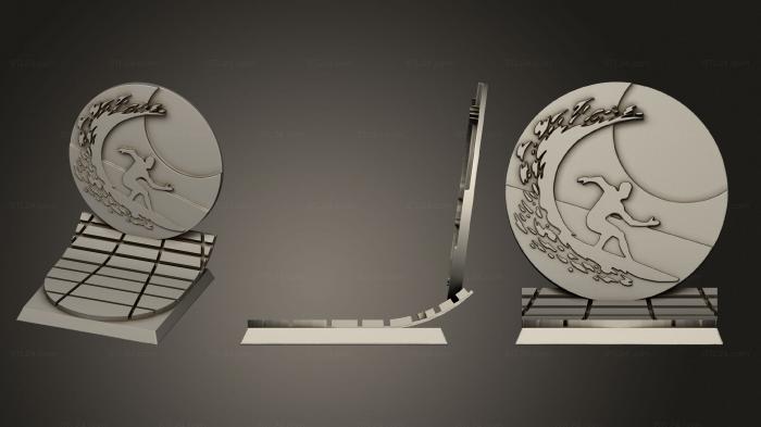 Базы (Магнит с квадратным основанием Ретро-волны 50 мм, BASES_4216) 3D модель для ЧПУ станка