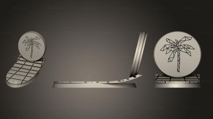 Базы (Магнит с овальным основанием Ретро-волны 75 мм в стиле ретро, BASES_4217) 3D модель для ЧПУ станка