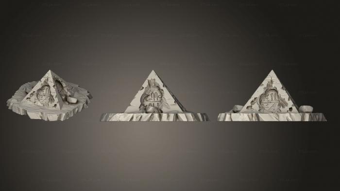Bases (Rock Egyptian Ruins Part 1 001, BASES_4312) 3D models for cnc