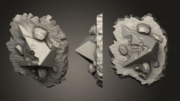 Базы (Скала Египетских Руин Скала Египетских Руин Часть 4, BASES_4319) 3D модель для ЧПУ станка