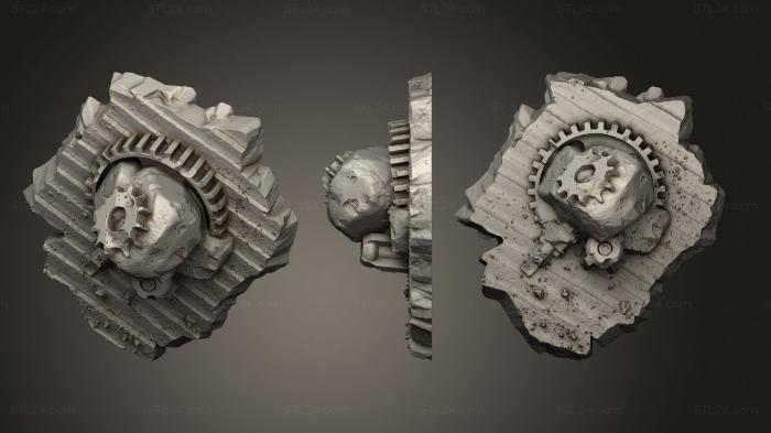 Bases (Rock Steampunk Stones Part 4, BASES_4333) 3D models for cnc