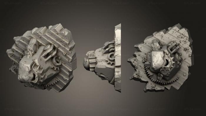 Bases (Rock Steampunk Stones Part 5, BASES_4334) 3D models for cnc