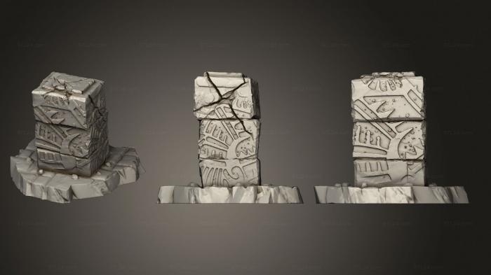 Базы (Руины Скального Храма 1 001, BASES_4335) 3D модель для ЧПУ станка