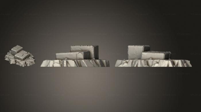 Базы (Руины Скального Храма 1 003, BASES_4337) 3D модель для ЧПУ станка