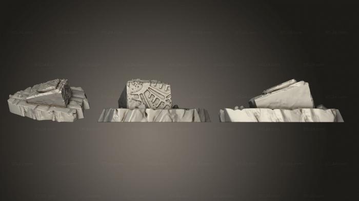 Базы (Руины Скального Храма 1 005, BASES_4339) 3D модель для ЧПУ станка